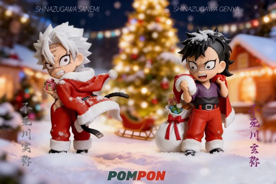 【預購】絨絨 PomPon 不死川兄弟聖誕組 鬼滅之刃 心蹤,shinzou,GK,雕像,公仔,玩具,模型,一番賞,GK模型,GK雕像