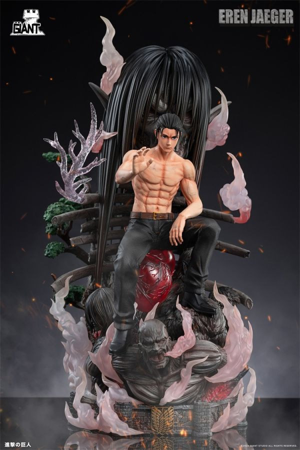 【預購】GIANT 坐姿艾連 進擊的巨人 心蹤,shinzou,GK,雕像,公仔,玩具,模型,一番賞,GK模型,GK雕像
