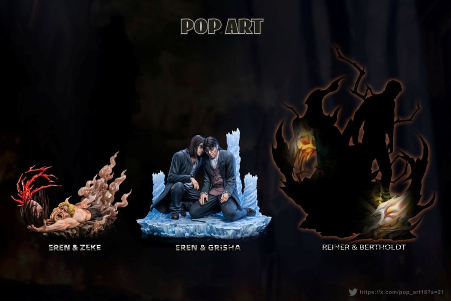 【預購】POP ART 父慈子孝 艾連和古利夏 進擊的巨人 心蹤,shinzou,GK,雕像,公仔,玩具,模型,一番賞,GK模型,GK雕像