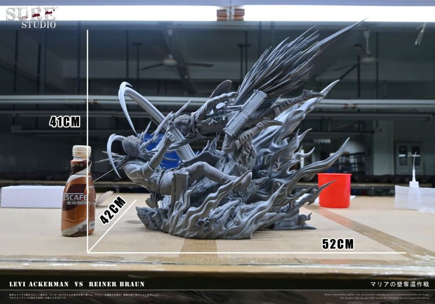 【預購】Sure 兵長vs萊納 進擊的巨人 心蹤,shinzou,GK,雕像,公仔,玩具,模型,一番賞,GK模型,GK雕像