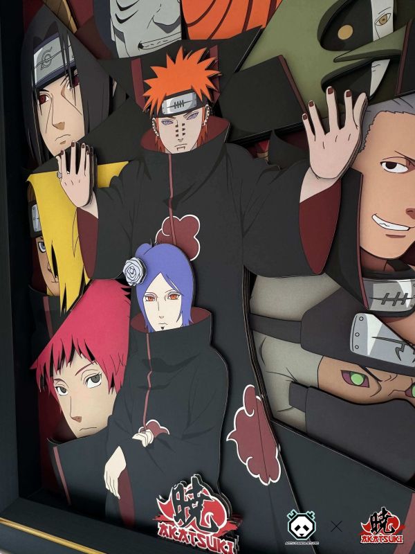 【海外現貨】凹凸Panda×Akatsuki 曉組織豎版 立體畫 裝飾畫 火影忍者 心蹤,shinzou,GK,雕像,公仔,玩具,模型,一番賞,GK模型,GK雕像