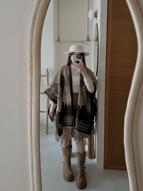 現貨- 本期推薦！百搭披肩流蘇圍巾 