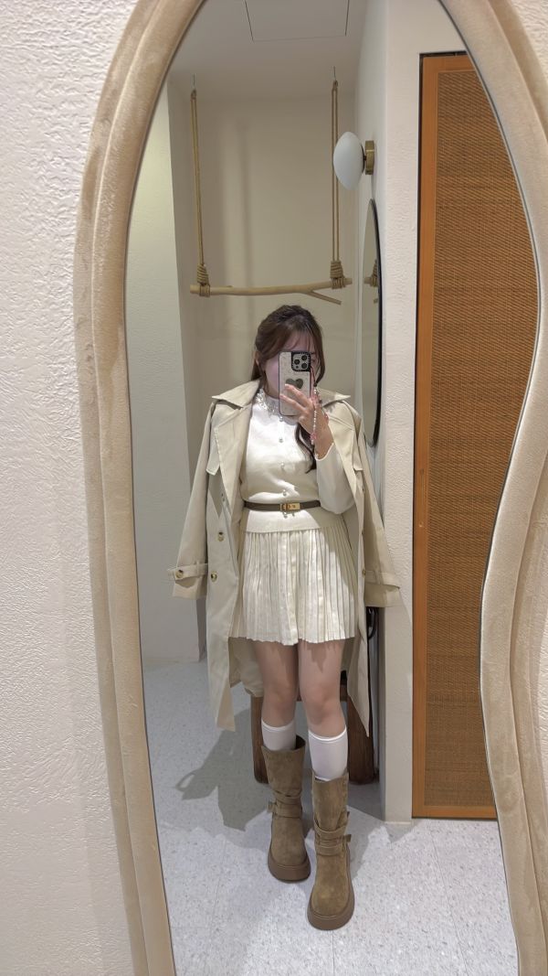 現貨- 外套百搭款！珍珠亮片領套裝裙 