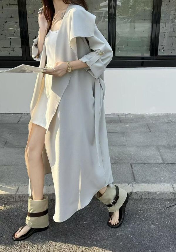 現貨- 本期推薦！翻領厚雪紡外套 