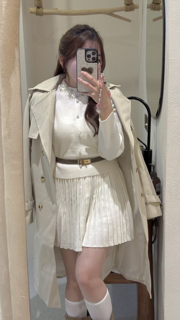 現貨- 外套百搭款！珍珠亮片領套裝裙 