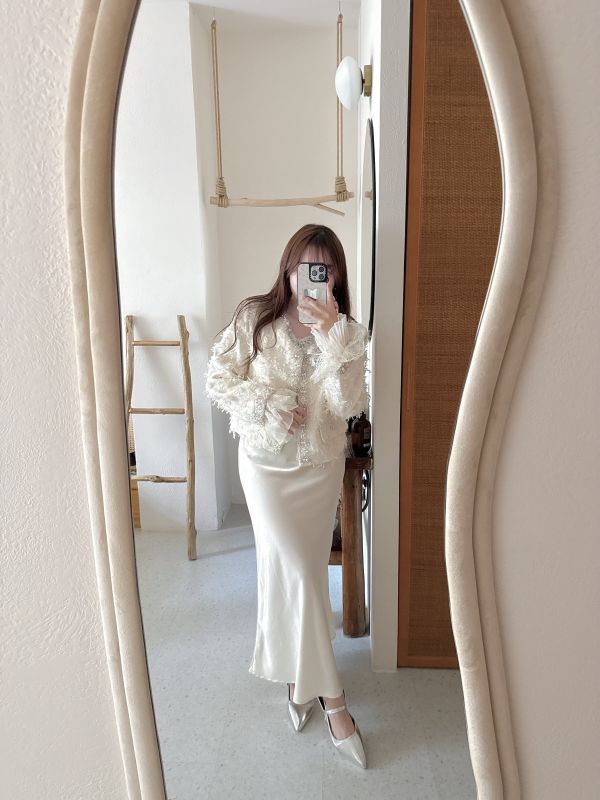 現貨- 闆娘自留！高訂製蕾絲珍珠小香外套 