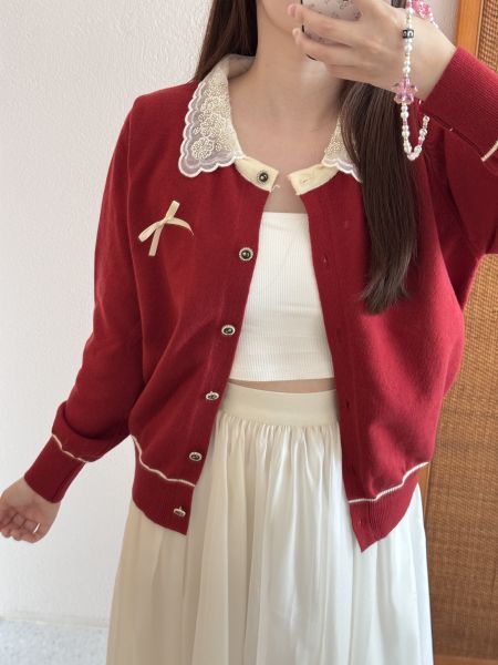 現貨- 本期超值！領珍珠針織外套 