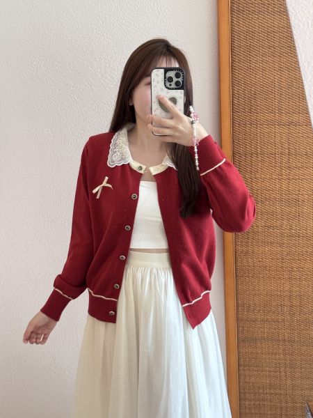 現貨- 本期超值！領珍珠針織外套 