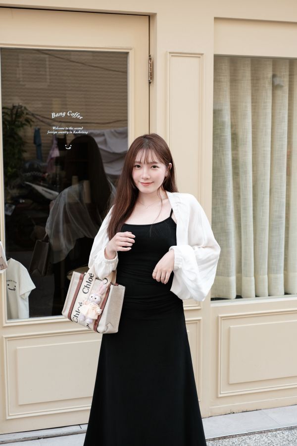 現貨- 闆娘推薦！顯瘦素面洋裝外套組 