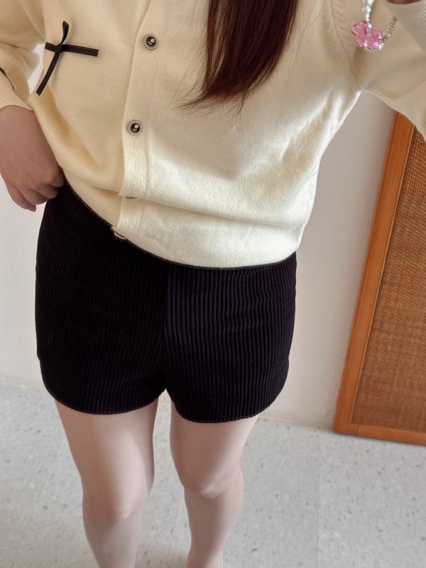 現貨- 秋冬安全褲！顯瘦燈芯絨短褲 