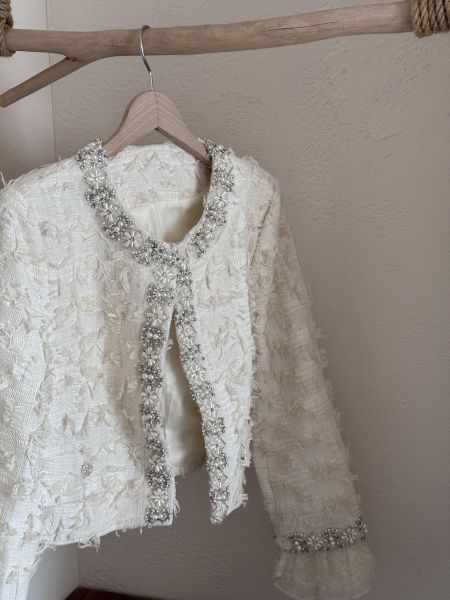 現貨- 闆娘自留！高訂製蕾絲珍珠小香外套 