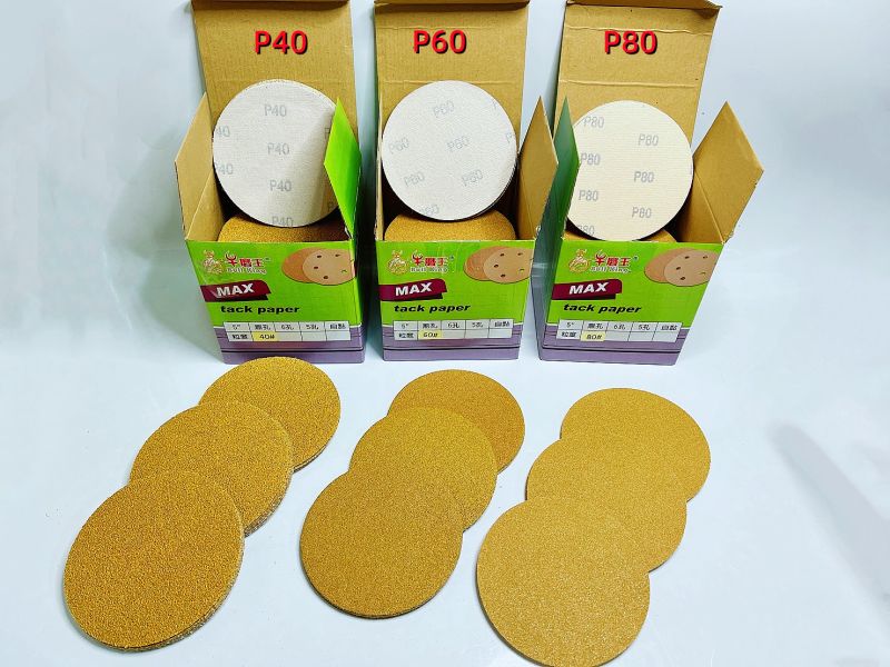 牛磨王5吋黏扣 P40#～P600# 圓形黏扣式砂布 無孔魔鬼氈5"(125mm) 牛魔王"""單片售""" 