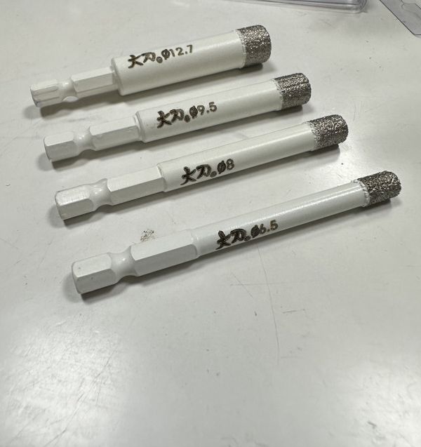鑽石管 乾式 鑽石開孔器 六角柄 乾打鑽 大理石 花岡岩 瓷磚 薄壁鑽管 可乾切 六角頭 