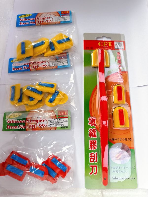 OPT 填縫膠刮刀組 HF-99 填縫膠 矽膠 刮刀組 矽利康 刮刀 抹刀 補刀 抹平工具 補充包 大 中 小 