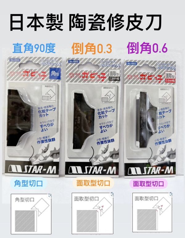修邊刀 修皮刀 陶瓷修皮刀 直角 倒角 4953 0.3mm 0.6mm 日本製 修邊刀,修皮刀,陶瓷修皮刀,直角,倒角,日本製,修邊,陶瓷,修皮