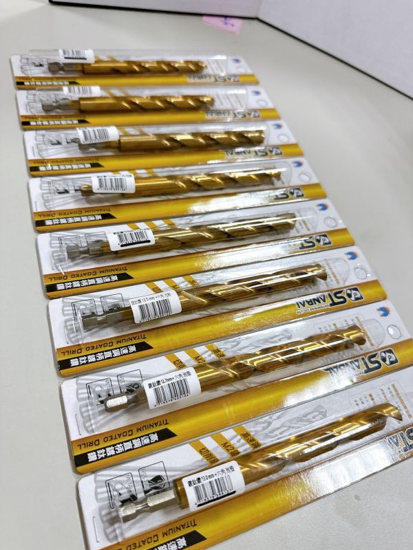 一體成型六角鍍鈦鑽M2-- 正高速鋼 HSS 鑽頭六角頭鍍鈦鑽 