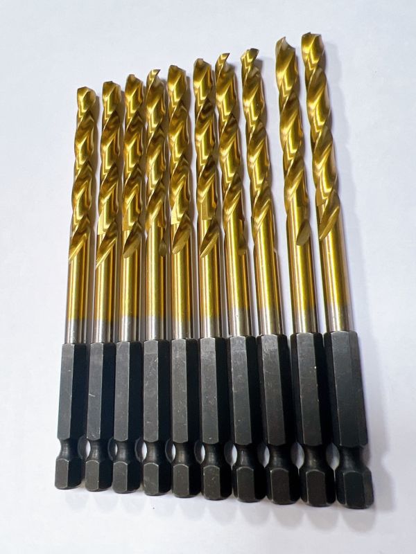 史丹堡 5.7mm鍍鈦鑽 六角頭 六角 六角頭 鍍鈦鑽 鑽尾 M2 正高速鋼 5.7mm 5.7 
