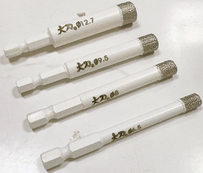 鑽石管 乾式 鑽石開孔器 六角柄 乾打鑽 大理石 花岡岩 瓷磚 薄壁鑽管 可乾切 六角頭 