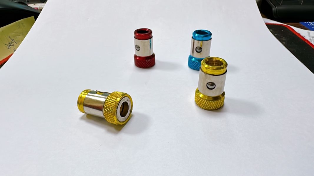 增磁器 批頭加磁環1/4" 充磁圈全金屬螺絲刀頭加磁器通用磁圈鋼套批頭加磁環 批頭加磁器 加 吸 