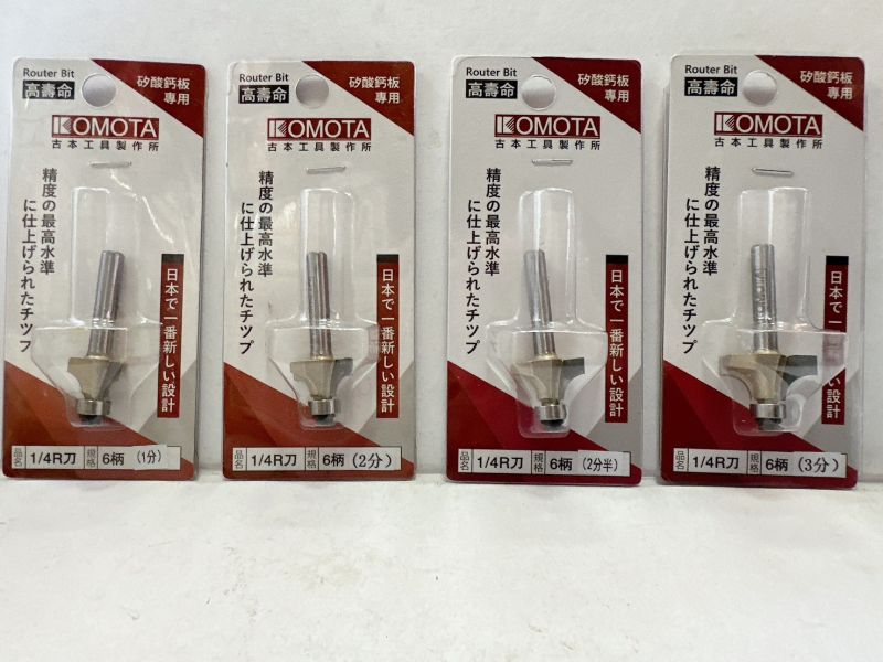 古本-Ｒ刀(1/4) ６柄 1分~6分 矽酸鈣板專用  多種規格 古本,Ｒ刀,1/4,６柄,1分,6分,矽酸鈣板,專用,多種規格,R刀,切割,修邊,刀具,矽酸鈣