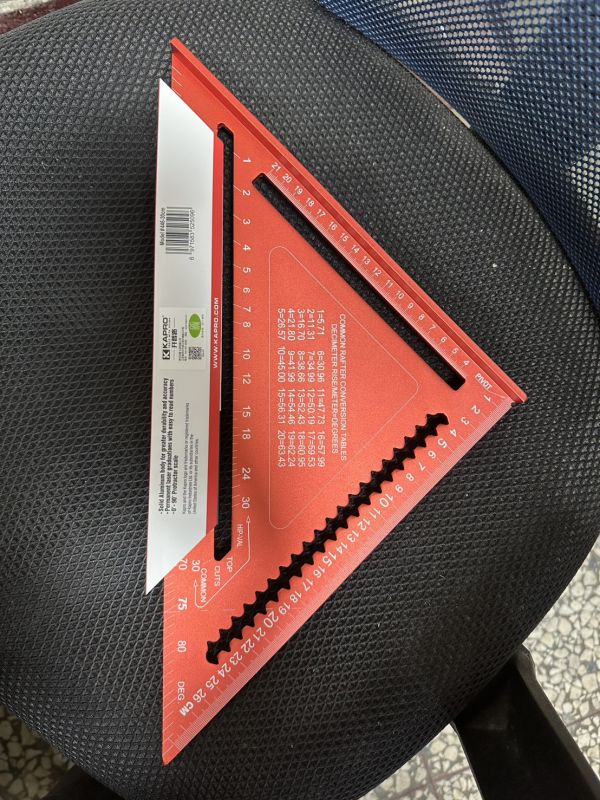 鋁三角止規30cm 木工鋁合金三角尺KAPRO 止型規 