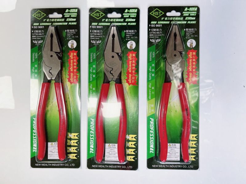 HST 9英吋鋼絲鉗 台灣製造 老虎鉗 省力型 230mm 膠柄鋼絲鉗 A101 A101A 