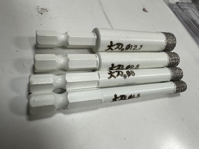 鑽石管 乾式 鑽石開孔器 六角柄 乾打鑽 大理石 花岡岩 瓷磚 薄壁鑽管 可乾切 六角頭 