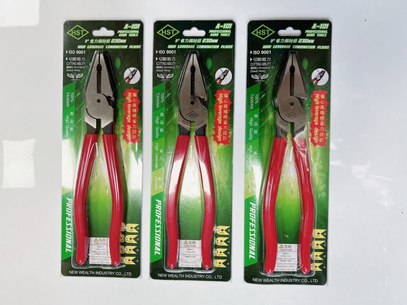 HST 9英吋鋼絲鉗 台灣製造 老虎鉗 省力型 230mm 膠柄鋼絲鉗 A101 A101A 