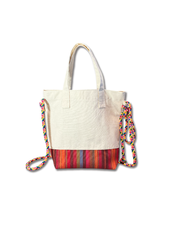 條紋漁夫帽＋帆布包組 