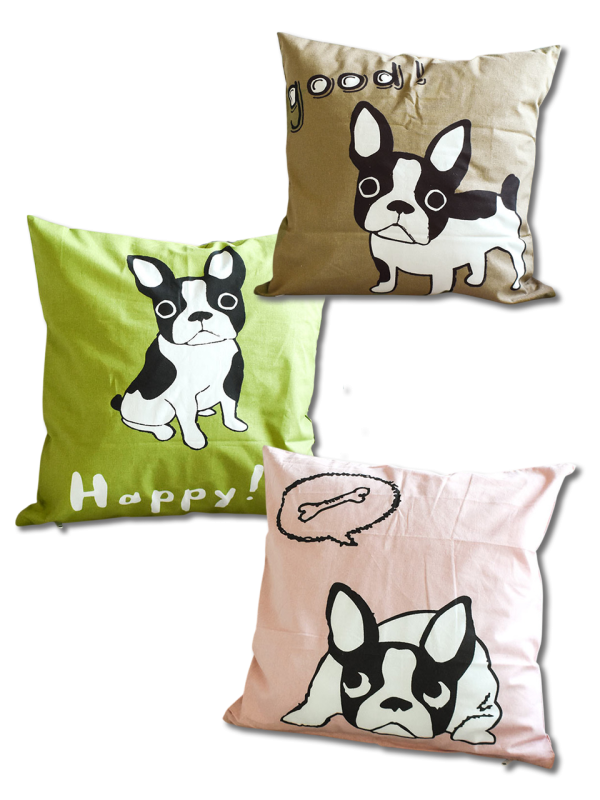 法鬥狗狗抱枕套 