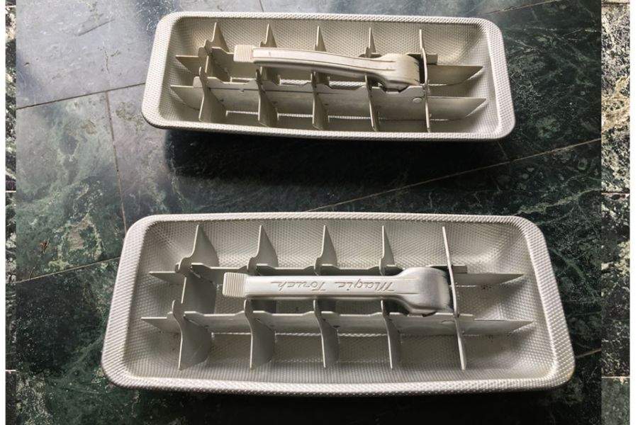 50年代美式經典《Magic Touch》鋁製冰塊盒 復古冰塊盒, 鋁製冰格, Magic Touch ice tray, Inland ice tray, 美式懷舊, 復古廚房用品, 工業風居家, 復古收藏, 美式老件, 冰塊製作器