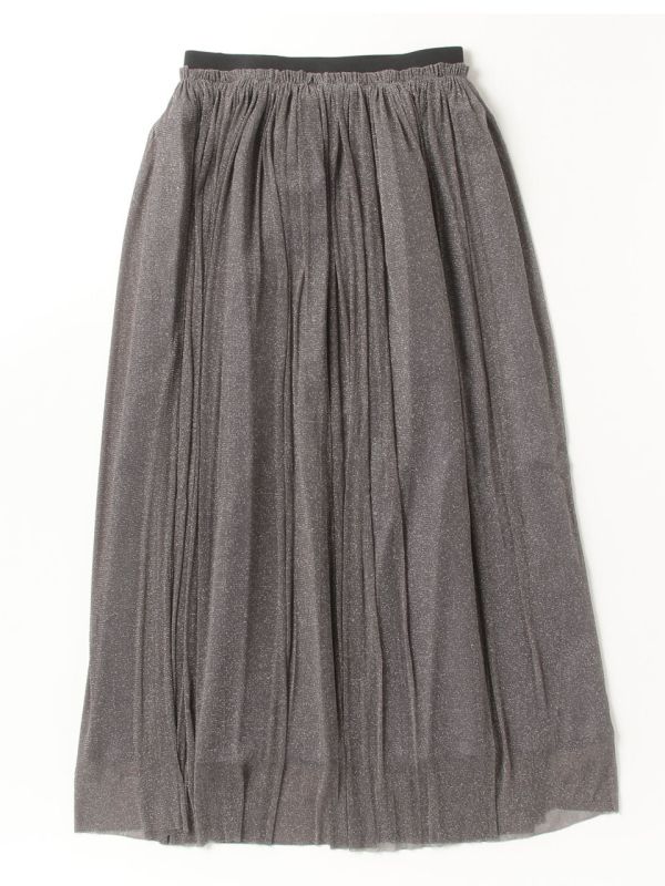 閃耀拉絨網紗長裙 