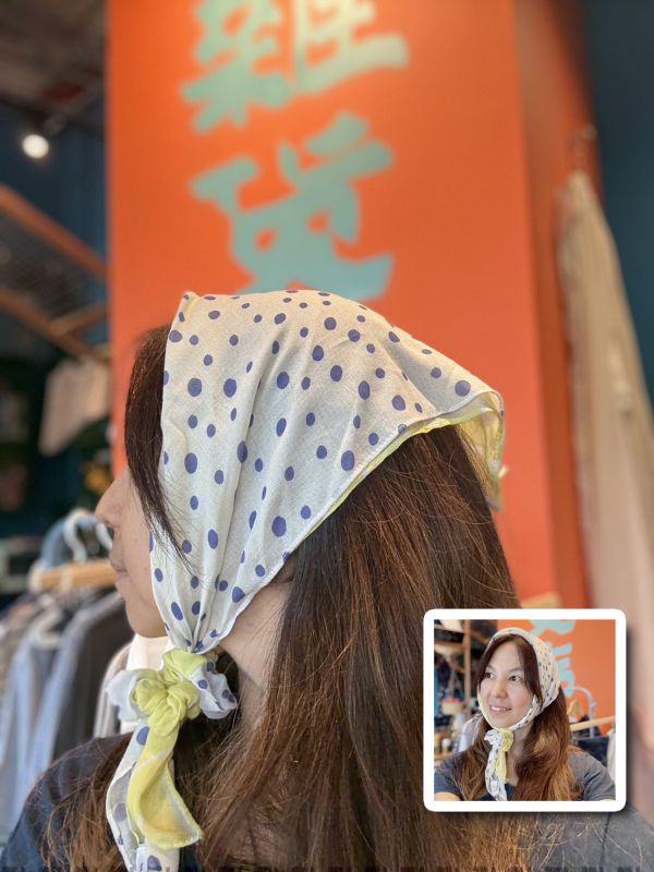 點點條紋防曬頭領巾（可手洗／UV CUT） 