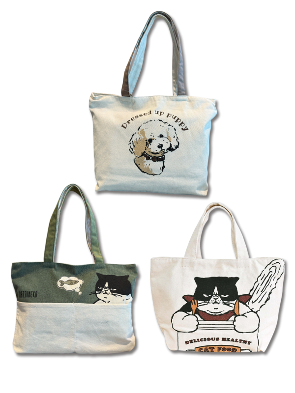 胖貓插畫帆布托特包｜可愛動物手繪風托特包｜輕便耐用肩背包（多款可選） 動物插畫
托特包
帆布托特包
帆布袋
肩背包
購物袋
手繪風插畫
可愛動物包
文青袋
A4 帆布袋