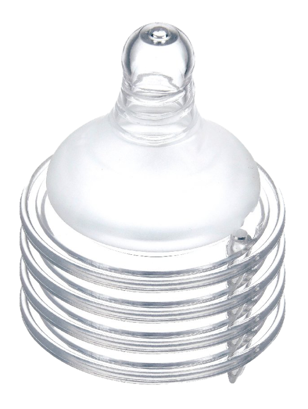 母乳記憶超柔防脹氣寬口圓孔奶嘴L-4入(6個月以上) 