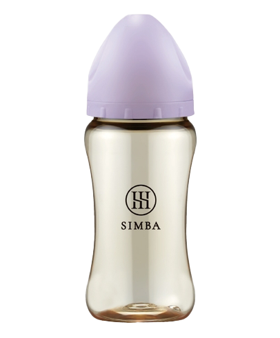 蘊蜜鉑金PPSU寬口防脹氣奶瓶270ml (新生適用/圓孔S奶嘴/紫芙) 