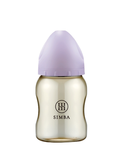 蘊蜜鉑金PPSU寬口防脹氣奶瓶200ml (新生適用/圓孔S奶嘴/紫芙) 