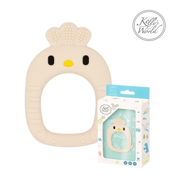 Kelly's World 派對動物固齒器_淘氣小雞奶茶色 
