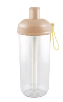 樂扣樂扣嚼對搖搖吸管杯 700ml 焦糖奶杏 