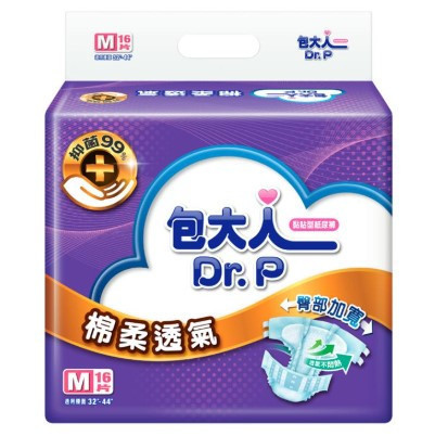 包大人 棉柔透氣黏貼型紙尿褲 M (16片/包) 