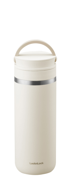 樂扣樂扣都會2用提帶保溫瓶 475ml 銀圈亮白 