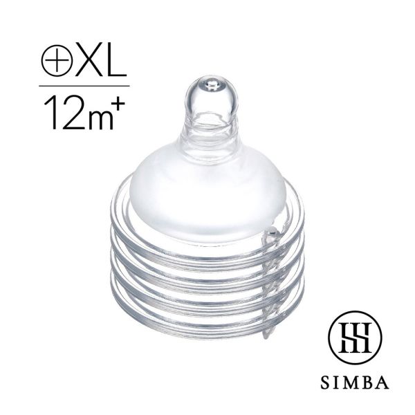 小獅王辛巴 超柔防脹氣寬口十字奶嘴XL-4入(麥粉) 