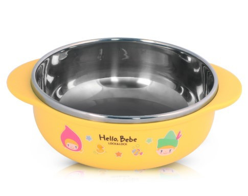 樂扣樂扣HELLO BEBE不鏽鋼餐碗4吋 手把 240ml 