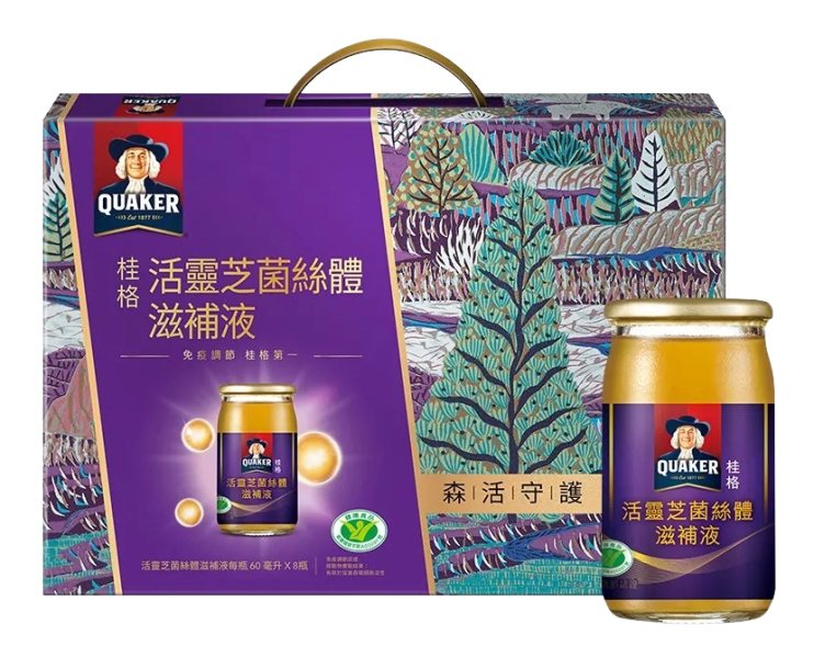 桂格 活靈芝菌絲體滋補液禮盒  60ml*8瓶 