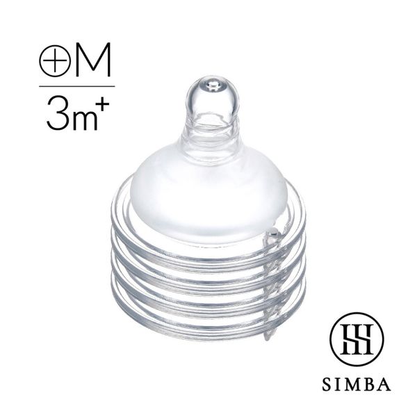 小獅王辛巴 超柔防脹氣寬口十字奶嘴M-4入(嬰兒) 