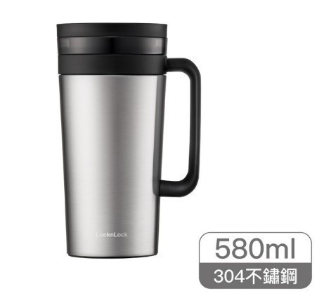 樂扣樂扣手沖濾網咖啡杯 580ml 星光銀 