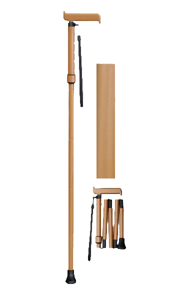 日本SHIMA 全碳纖維摺疊手杖(金色) 
