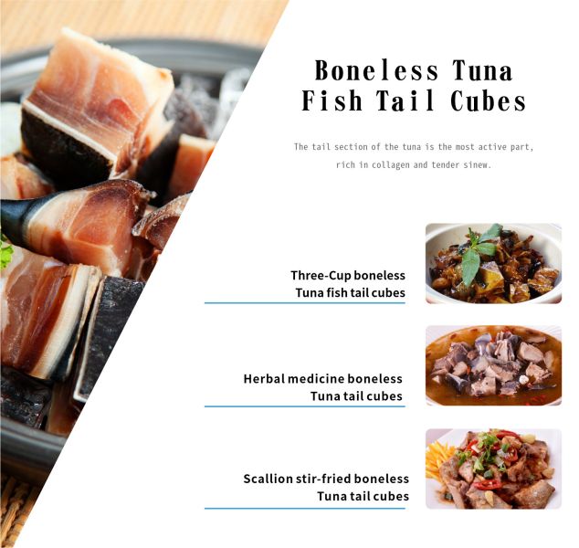Boneless Tuna Fish Tail Cubes 