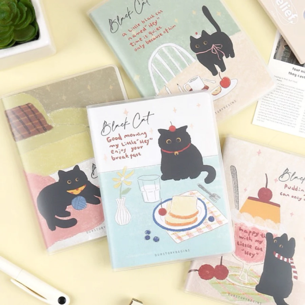 《500元公益福袋》貓咪時光系列A6隨身筆記本X2 + 貓造型迴紋針 貓咪,貓插畫,A6,隨身,筆記本,迴紋針