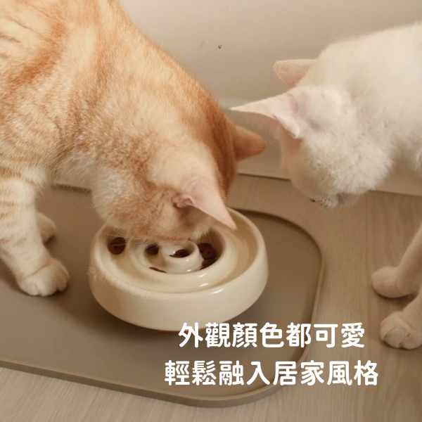 《500元公益福袋》可愛圈圈木底座加高寵物慢食碗 貓插圖,貓咪,貓掌,可愛,圈圈,木底,寵物,慢食,碗